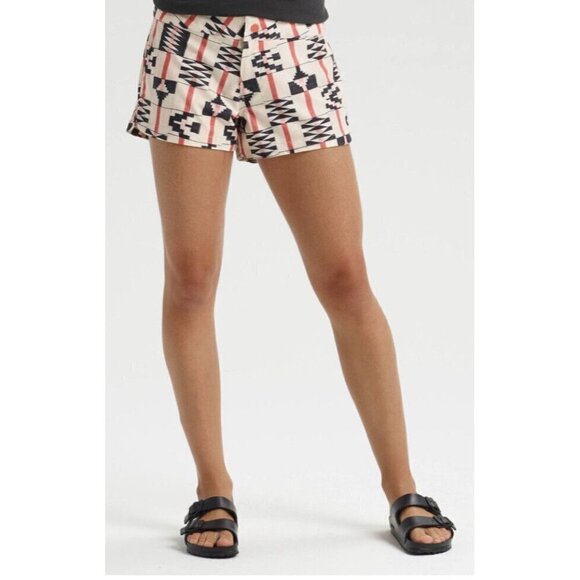 Burton Pants - Burton Women’s Shearwater Boardshort Short Size 29 Burnt Sienna Brickstripe